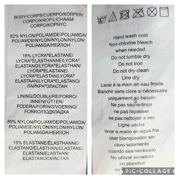 Maxine of Hollywood One Piece Blouson Swimsuit w/ Keyhole Black White Size 16 - Picture 10 of 10